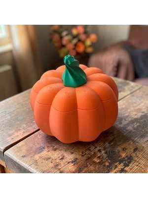 3D Tasarım Kapaklı Balkabağı Dekor /şekerlik