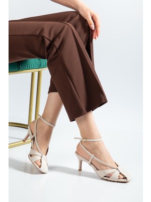 Suins Shoes Suins Eliza Model Kadın Bilekten Bağlamalı Stiletto Ayakkabı