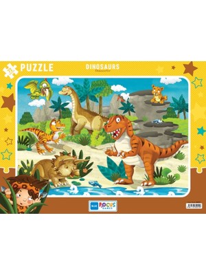 SHC4200 Blue Fus Dinosaurs (Dinozorlar) - Puzzle 72 Parça