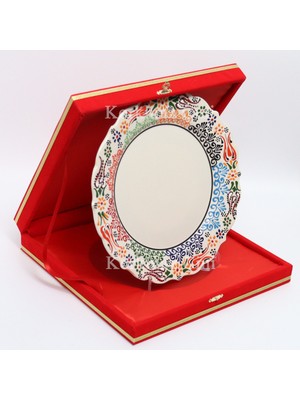 CERAMOTİF 26 cm Renkli Kabartma Kaligrafi Tabağı - KC307