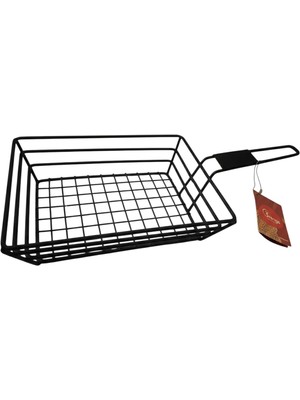 Altınbaşak Paslanmaz Tel Kulplu Dikdörtgen Sunum Sepeti 20X15X5 cm