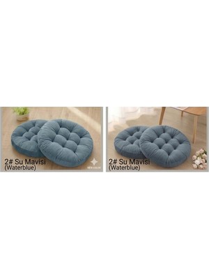 Ayzen Home 2li Pofidik Kare Meditasyon Minderi Oturma Yastığı Oyun Minderi 50CM x 50CM X7CM