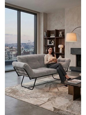 AVYNA Katlanır Yataklı Ikili Kanepe | Mekanizmalı Çekyat Koltuk | Premium Çekyat - Luxury ve Modern Tasarım