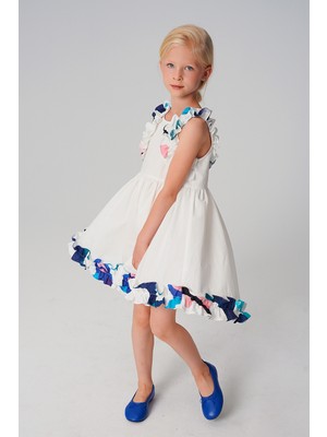 SheShe Fırfırlı Pamuk Yaz Elbisesi