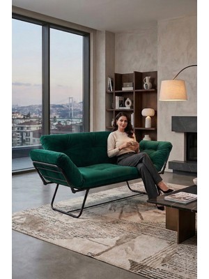 AVYNA Katlanır Yataklı Ikili Kanepe | Mekanizmalı Çekyat Koltuk | Premium Çekyat - Luxury ve Modern Tasarım