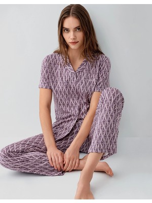 Kocabey Pierre Cardin 9184-S Kadın Gömlek Pijama Takım