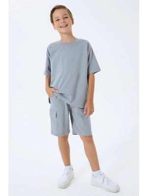 Kocabey Rolypoly 3765-G Erkek Garson Kargo Bermuda Takım