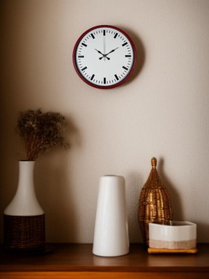 Çetiner Group 36 cm Kırmızı Sade Dekoratif Duvar Saati