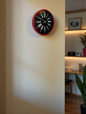 Çetiner Group 36 cm Kırmızı Asil Duvar Saati