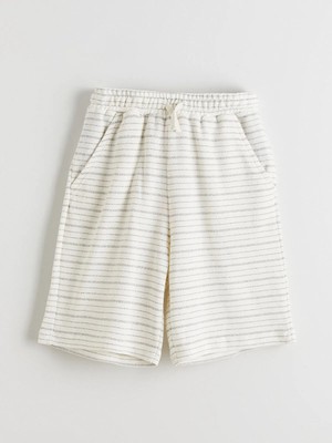 Lc Waikiki Yeni Sezon Beli Lastikli Çizgili Erkek Çocuk Şort