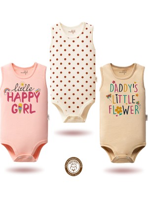 Mahfel Premium %100 Pamuklu Kız Atlet Çıtçıtlı Bebek Body Zıbın 133-337