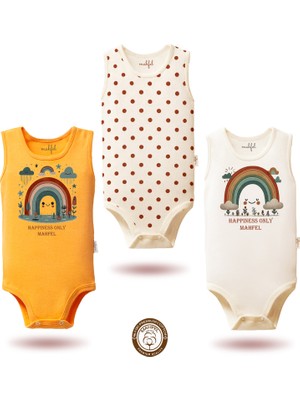 Mahfel Premium %100 Pamuklu Kız Atlet Çıtçıtlı Bebek Body Zıbın 808-815