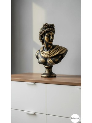 Tual Hobi Sanat Dekoratif Antik Sezar Heykeli Sanatsal Roma Büst Biblo (32X22CM)