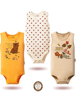 Mahfel Premium %100 Pamuklu Kız Atlet Çıtçıtlı Bebek Body Zıbın 761-755