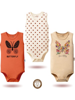 Mahfel Premium %100 Pamuklu Kız Atlet Çıtçıtlı Bebek Body Zıbın 113-565