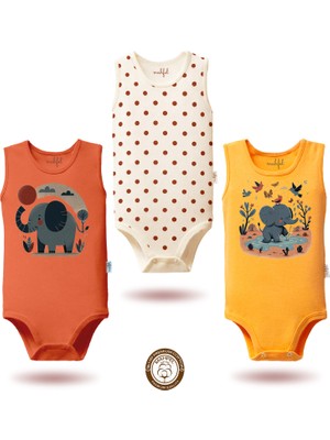 Mahfel Premium %100 Pamuklu Kız Atlet Çıtçıtlı Bebek Body Zıbın 825-824