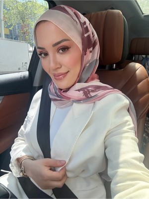 Meda Scarfs Mor-Pembe Fırça Desenli Şal-Eşarp | Frezya