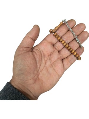 OltutaşıMarket Tekerlek Kesim 4 Parmak Kayısı Ağacı Tesbih 8 x 5 mm
