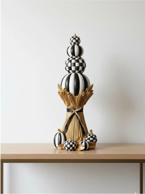 Tual Hobi Sanat Dekoratif Kabak Biblo Dev Boy (66X35CM) Lüks Bohem Dekoratif Ev ve Ofis Obje Heykel Lüks Aksesuar