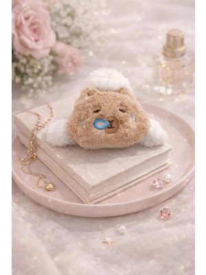 Nati Co Peluş Ayı Figürlü Mandal Toka – Tatlı ve Şık Saç Aksesuarı (12 Cm)