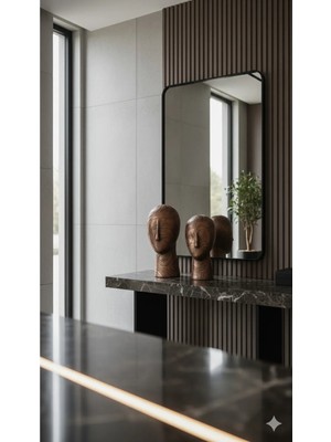 Dekoromi Dekoratif 2'li Kadın Suratı Heykel Biblo 3D El Boyaması (28X12CM)