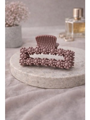 Nati Co Zarif Boncuk Işlemeli Mandal Toka (6 Cm)