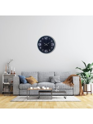 Urfakent 36 cm Gri Dekoratif Duvar Saati