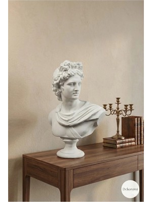Tual Hobi Sanat Dekoratif Antik Sezar Heykeli Sanatsal Roma Büst Biblo (32X22CM)