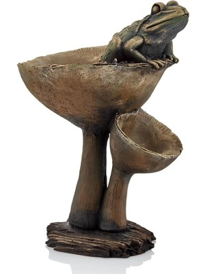Tual Hobi Sanat Dekoratif Mantar Kurbağa Saksı (27X19 Cm)