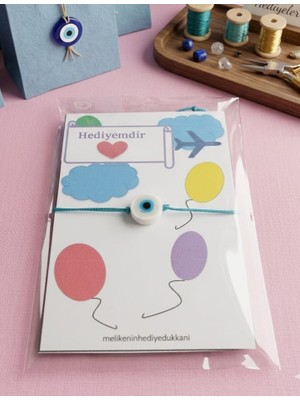 Melikenin Hediye Dükkanı 9 Lufimo Boncuklu Ipli Bileklik Kişiselleştirilebilir