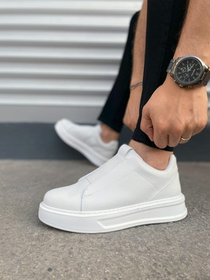 Pabucmarketi Beyaz Lastikli Erkek Sneaker