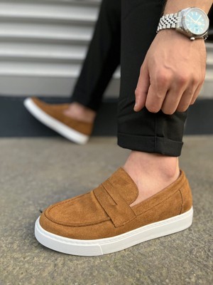 Pabucmarketi Taba Süet Erkek Günlük Ayakkabı