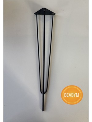 Beasym 35 cm Metal Siyah Masa Firkete Ayağı ve Takımı 4 Lü