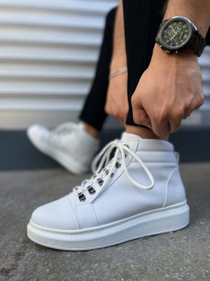 Pabucmarketi Beyaz Bağcıklı Erkek Sneaker Bot