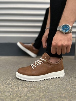 Pabucmarketi Taba (Beyaz Taban) Bağcıklı Erkek Günlük Ayakkabı