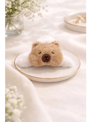 Nati Co Peluş Ayıcık Mandal Toka | Yumuşak Dokulu Sevimli Saç Tokası (12 cm )