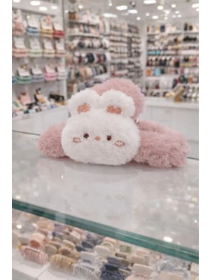 Nati Co Peluş Tavşan Detaylı Mandal Toka – Sevimli Saç Aksesuarı (12 Cm)