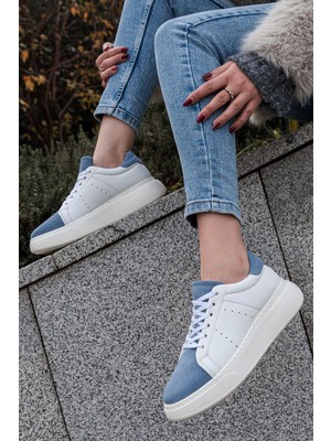 Panorama Hakiki Deri ve Süet Kadın Sneaker