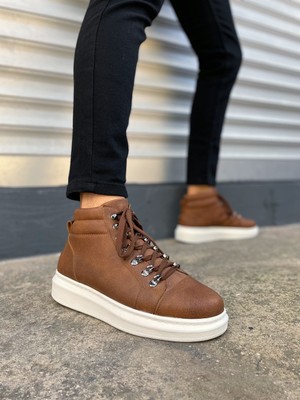 Pabucmarketi Taba (Beyaz Taban) Bağcıklı Erkek Sneaker Bot