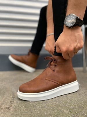 Pabucmarketi Taba (Beyaz Taban) Bağcıklı Erkek Sneaker Bot