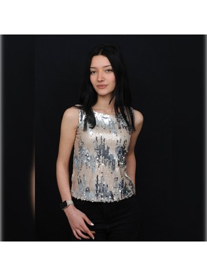 Arda Ege Bej Askılı Pullu Buluz