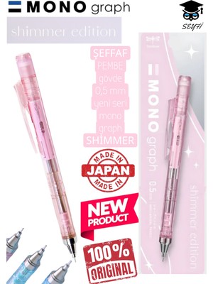 Şeffaf Gövde 0,5 mm Yeni Seri Tombow Mono Graph Shimmer Serisi