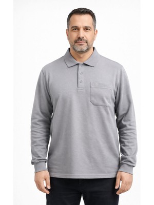 Simenti Regular Fit Polo Yaka Uzun Kol Sweatshirt - 7566