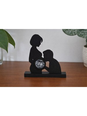 EAE Design Studio Ultrason Fotoğraf Çerçeveli Hamile Biblosu - Pla Malzeme Dekoratif Masaüstü Anı Standı