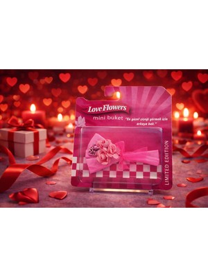 Love Flowers Mini Buket Mavi Gül – Romantik Hediye