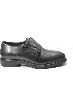 Forex 5046 Hakiki Deri Siyah Ortopedik Klasik Casual Erkek Ayakkabı