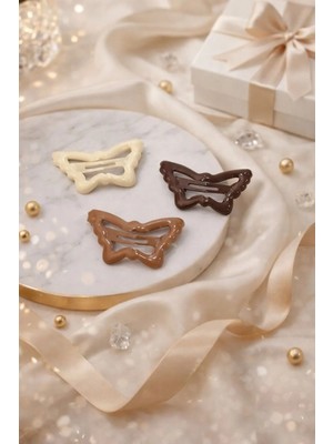 Nati Co Kız Çocuk Saç Tokası | Kelebek Model Toka Seti 3’lü