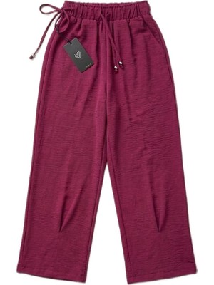 Kavaklıdere Giyim Ayrobin Kumaş Lastikli Bel Bağcıklı Kadın Pantolon – Rahat Kesim Günlük Yazlık Pantolon