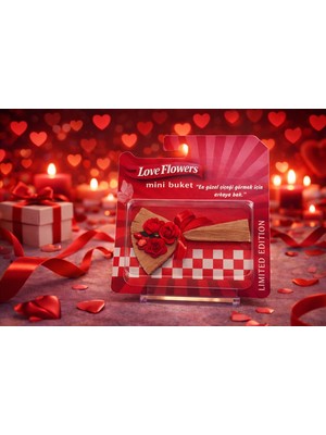 Love Flowers Mini Buket Mavi Gül – Romantik Hediye