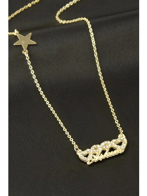 SiHako Aşkım Yazılı Kalp Sonsuzluk Şans Kolye